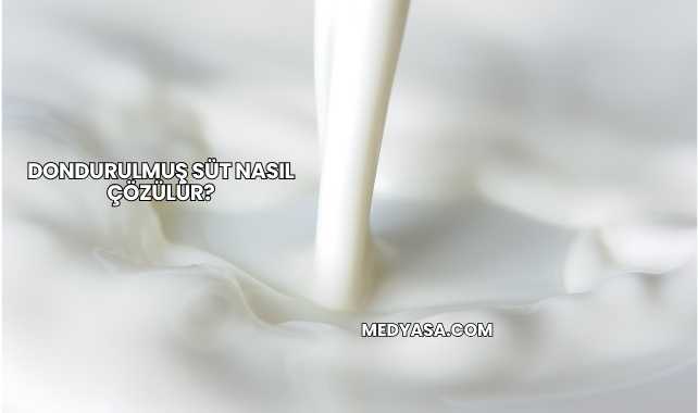Dondurulmuş Süt Nasıl Çözülür?