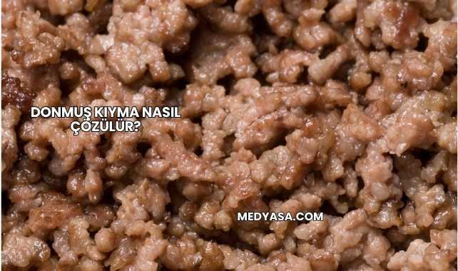 Donmuş Kıyma Nasıl Çözülür?